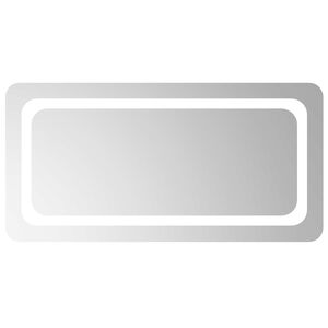 vidaXL Specchio da bagno LED Trasparente 80 x 40 cm vetro temperato