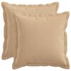 vidaXL Cuscino 2 pz HOUTEN Crema 35 x 35 cm Lino