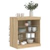 vidaXL Credenza con Luci LED Rovere Sonoma 60,5x37x67 cm
