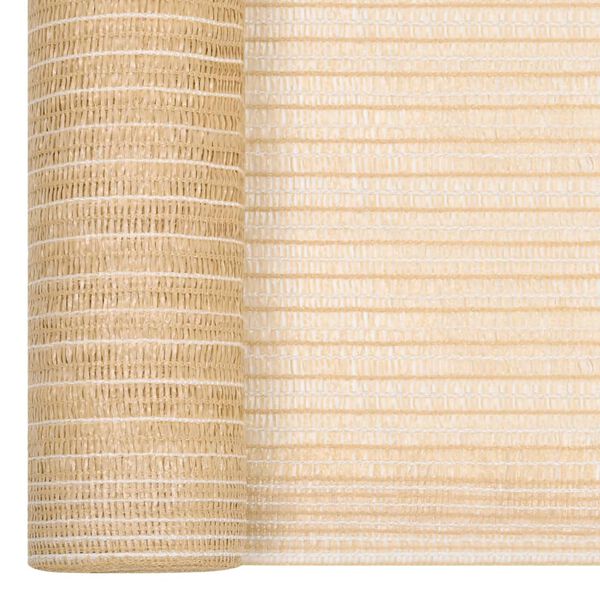vidaXL Rete per Privacy Beige 1,5x50 m in HDPE 75 g/m&sup2;