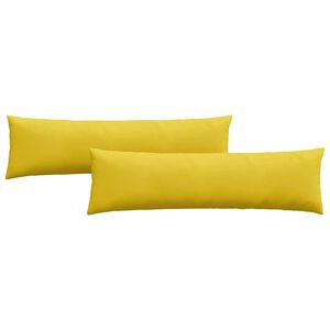 vidaXL Cuscini da Divano 2 pcs Giallo 145 x 40 cm Tessuto in Cords
