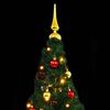 vidaXL Albero di Natale Preilluminato con Palline Verde 210 cm