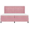 vidaXL Letto a molle con materasso Rosa 200 x 200 cm Poliestere
