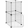 vidaXL Gabbia per Animali 8 Pannelli con Porta Nero 35x35x70 cm Acciaio