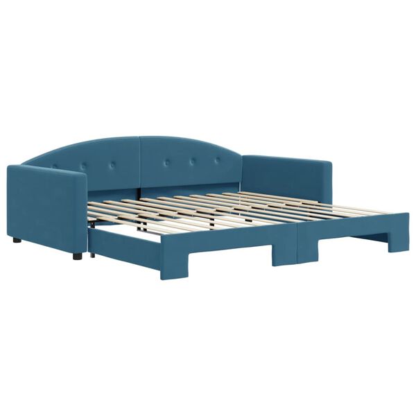 vidaXL Divano Letto con Letto Estraibile Blu 100x200 cm in Velluto