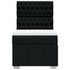 vidaXL Giroletto a Molle con Materasso Nero 100x200 cm in Tessuto