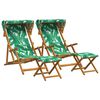 vidaXL Lettino 4 pcs 3 Posizione Legno di Eucalipto Massello