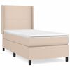 vidaXL Giroletto a Molle con Materasso Cappuccino 100x200cm Similpelle