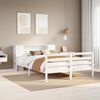 vidaXL Letto Libreria senza Materasso Bianco 150x200 cm Legno di Pino