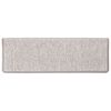 vidaXL Tappeti Autoadesivi Scale Aspetto Sisal 15 pz 65x21x4cm Platino