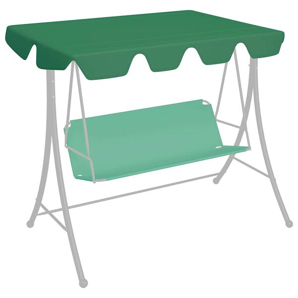 vidaXL Baldacchino per Dondolo Giardino Verde 150/130x105/70 cm