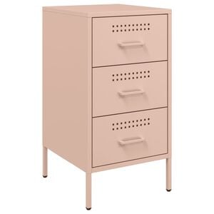 vidaXL Comodino Rosa 36x39x68 cm in Acciaio
