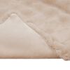 vidaXL Coperta in Pelliccia di Coniglio Finta Beige 220 x 240 cm