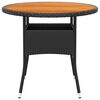 vidaXL Set Bistrot da Giardino 5 pz Polyrattan e Legno Massello Nero