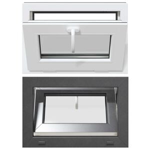 vidaXL Finestra per Soffitta RISOR 60 x 40 cm PVC e Vetro Antracite