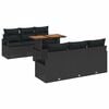 vidaXL Set Divano da Giardino 7 pz 6-Numero di posti Nero