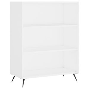 vidaXL Libreria Bianca 69,5x32,5x90 cm in Legno Multistrato