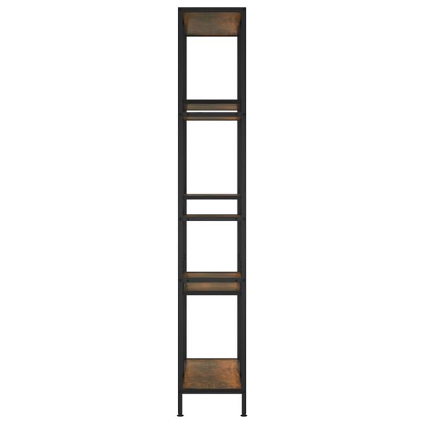 vidaXL Scaffale per Libri 80x30x180 cm Acciaio e Legno Multistrato