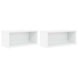 vidaXL Rack per Stoccaggio CD 2 pz Bianco 40 x 17 x 17 cm