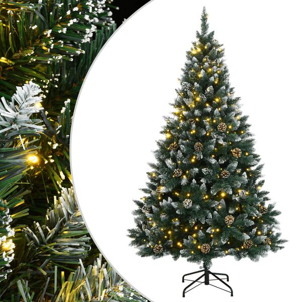 vidaXL Albero di Natale Artificiale con 300 LED 210 cm