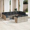 vidaXL Set Divani da Giardino 14pz con Cuscini in Polyrattan