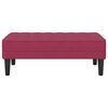 vidaXL panchina con cuscino Rosso Vino 113 x 57 x 39 cm Velluto