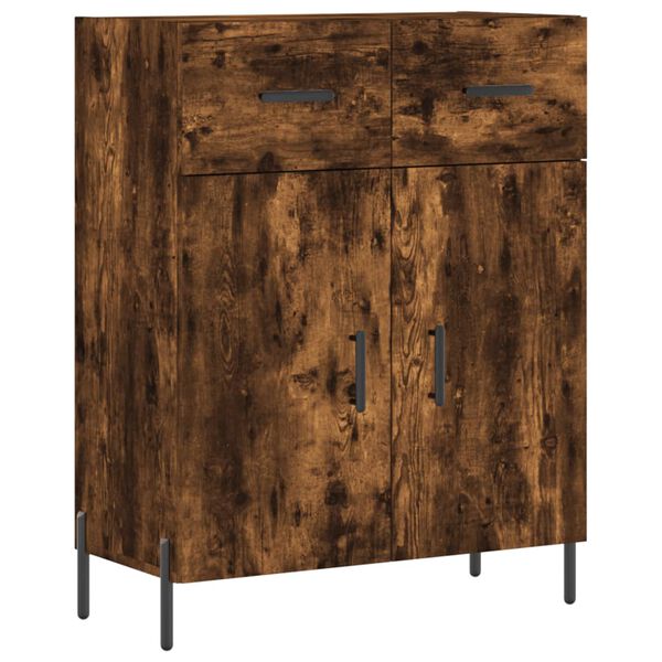 vidaXL Credenza Rovere Fumo 69,5x34x90 cm in Legno Multistrato