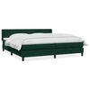 vidaXL Giroletto a Molle con Materasso Verde Scuro 200x220 cm Velluto