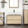 vidaXL Mobile Lavabo da Bagno con Cassetti Rovere Sonoma 90x34,5x60 cm