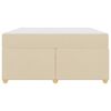 vidaXL Struttura del letto con materasso Crema 160 x 200 cm Tessuto