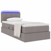 vidaXL Letto con contenitore e LED con led Talpa 90 x 200 cm Tessuto
