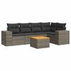 vidaXL Set Divano da Giardino 6 pz con Cuscini Grigio in Polyrattan
