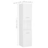 vidaXL Set Mobili da Bagno Bianco in Truciolato