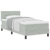 vidaXL Letto a molle con testiera Grigio chiaro 80 x 200 cm Velluto