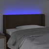 vidaXL Testiera a LED Marrone Scuro 83x16x78/88 cm in Tessuto