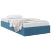 vidaXL Letto con Contenitore Blu Scuro 90 x 190 cm Velluto