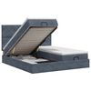vidaXL Letto ottomano con materasso 2 pz Grigio Scuro Velluto