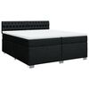 vidaXL Giroletto a Molle con Materasso Nero 200x200 cm in Tessuto