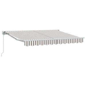 vidaXL Tenda retrattile manuale Grigio chiaro e bianco 3 x 2,5 m