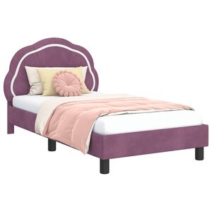 vidaXL Struttura letto bambini con testata Viola 80 x 160 cm Velluto