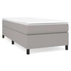 vidaXL Giroletto a Molle con Materasso Grigio Chiaro 80x200 cm Tessuto
