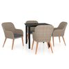 vidaXL Set da Pranzo da Giardino 5 pz con Cuscini Marrone