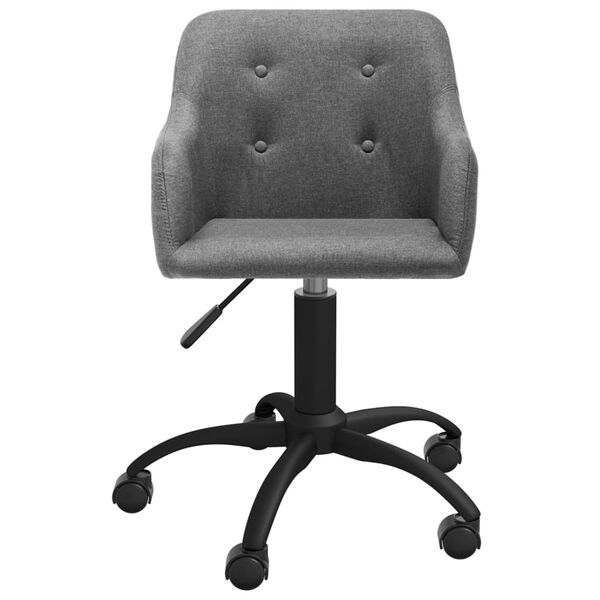 vidaXL Sedie da Pranzo Girevoli 4 pz Grigio Chiaro in Tessuto