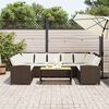 vidaXL Divano da Giardino con Cuscini in Polyrattan Marrone