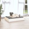 vidaXL Cuccia per Cani Bianca 61,5x49x9 cm in Legno Massello di Pino