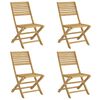 vidaXL Sedie Giardino Pieghevoli 4 pz 48,5x61,5x87 cm Massello Acacia