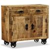 vidaXL Credenza con 2 Cassetti e 1 Armadietto in Legno Grezzo di Mango