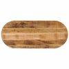 vidaXL Piano Tavolo 80x40x2,5 cm Ovale Legno Massello Grezzo di Mango