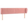 vidaXL Testiera ad Orecchio Rosa 203x23x78/88 cm in Velluto