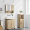 vidaXL Set di mobili per il bagno con porta 3 pcs Rovere Sonoma